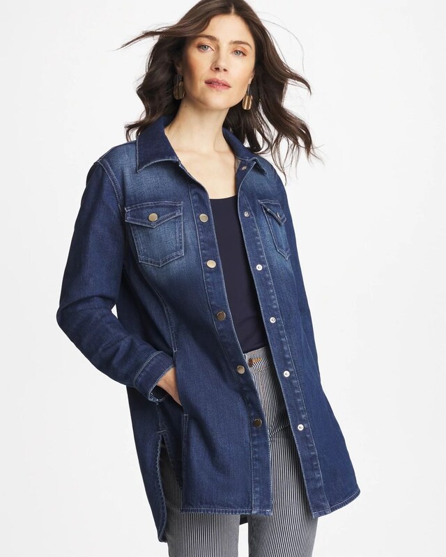 Button Down Denim Topper - image 1